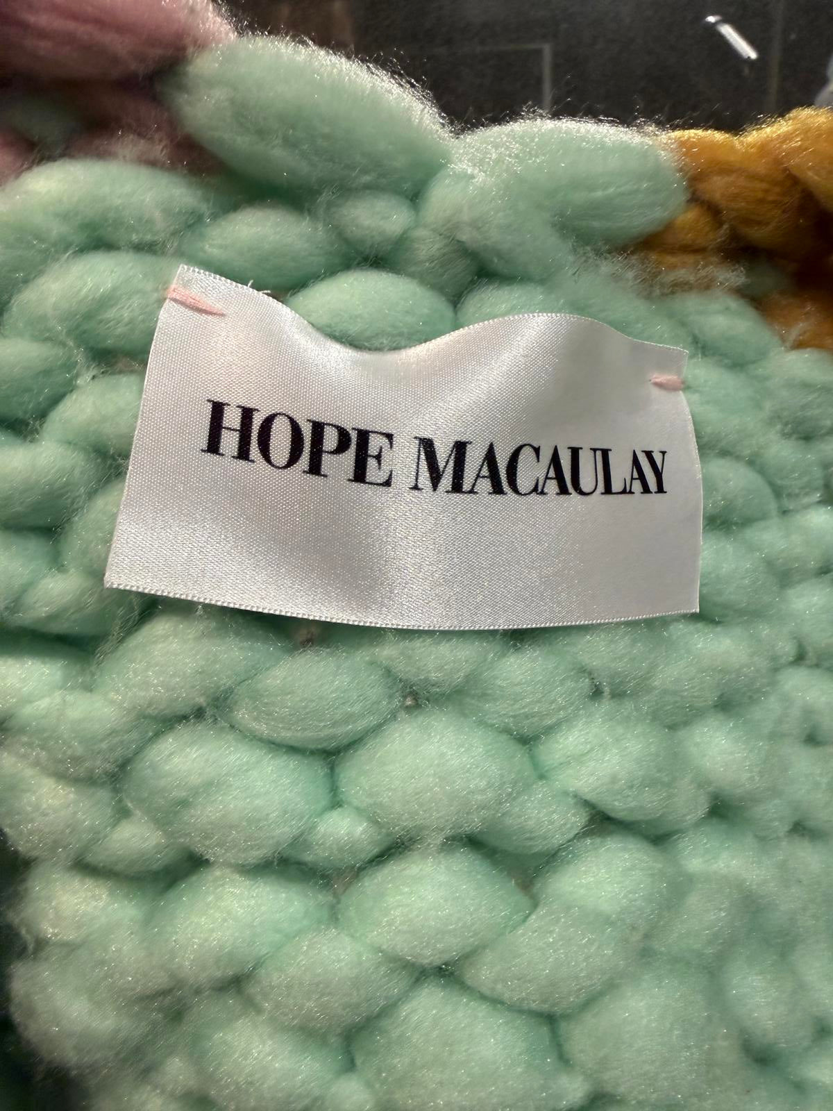 Hope Macaulay Chunky Colorblock Hand-Knit Cardigan Sweater