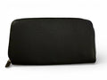 Black Zip-Around Leather Wallet