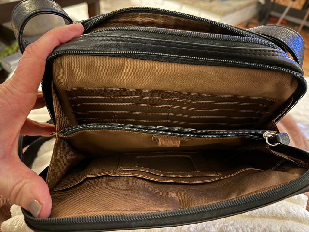 Black Crossbody Bag with Adjustable Strap