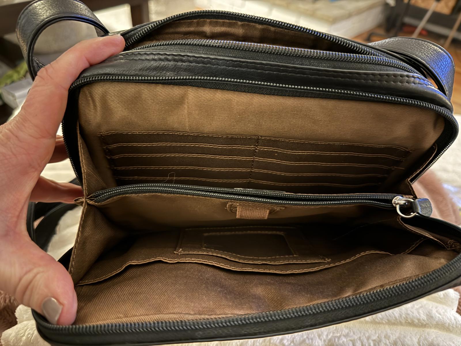 Black Crossbody Bag with Adjustable Strap