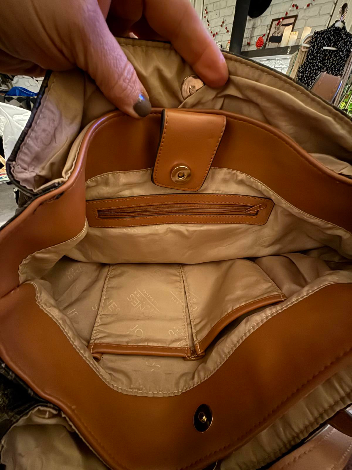Jones New York Signature Monogram Tote Bag