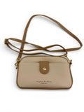 TAOMICMIC Beige Crossbody Bag with Brown Trim
