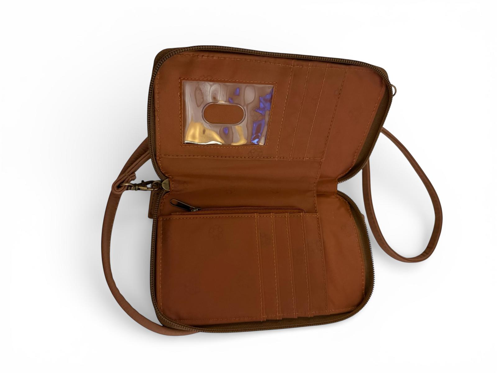 Brown Crossbody Wallet Purse