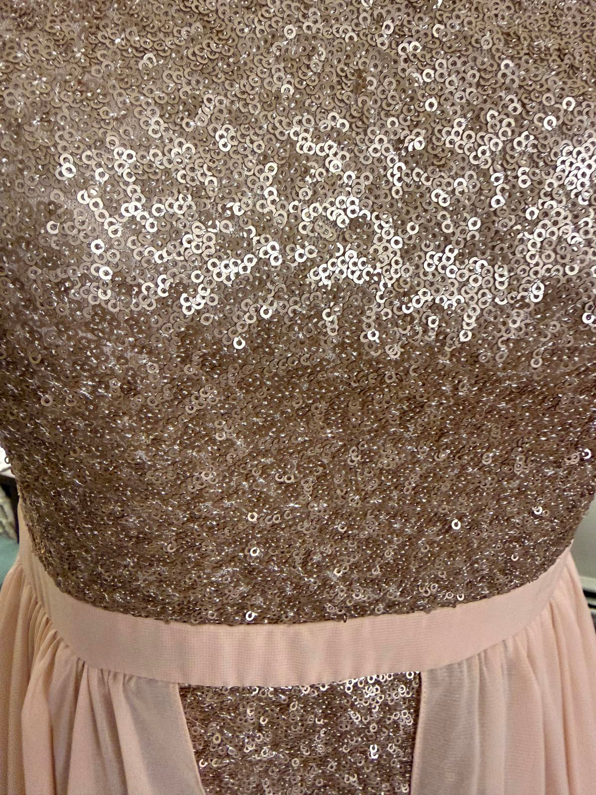 Aiden Mattox Strapless Chiffon Overlay Hi-Lo Dress Size