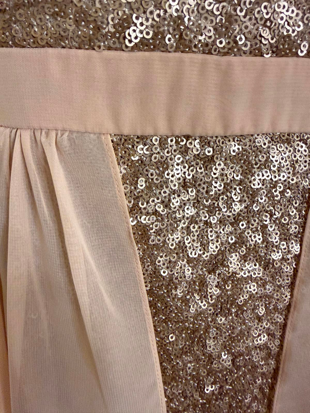 Aiden Mattox Strapless Chiffon Overlay Hi-Lo Dress Size
