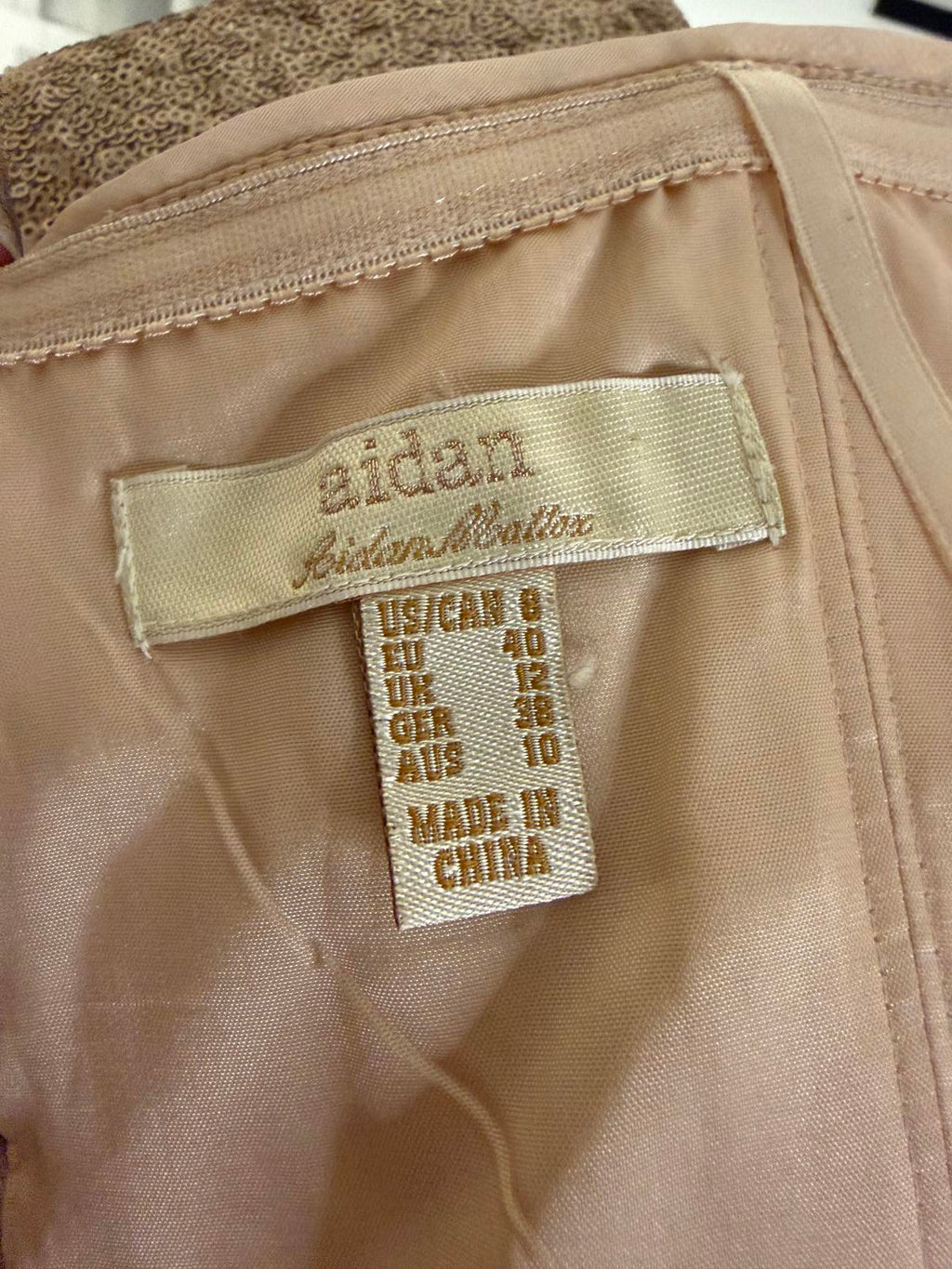 Aiden Mattox Strapless Chiffon Overlay Hi-Lo Dress Size