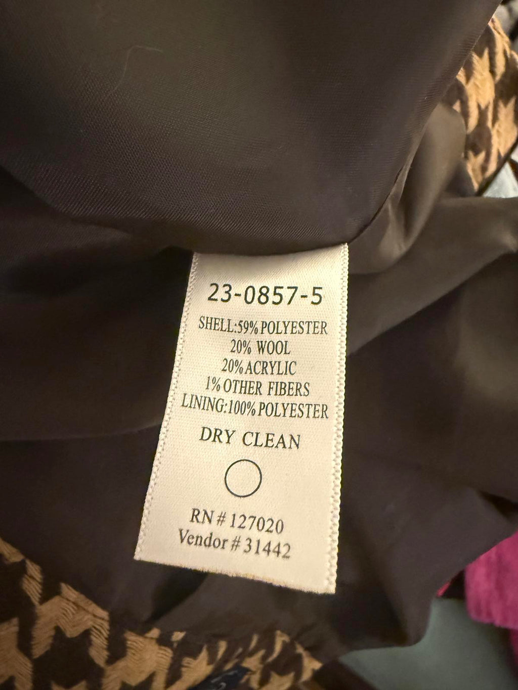 Chadwicks Vintage Houndstooth Pattern A-Line Skirt