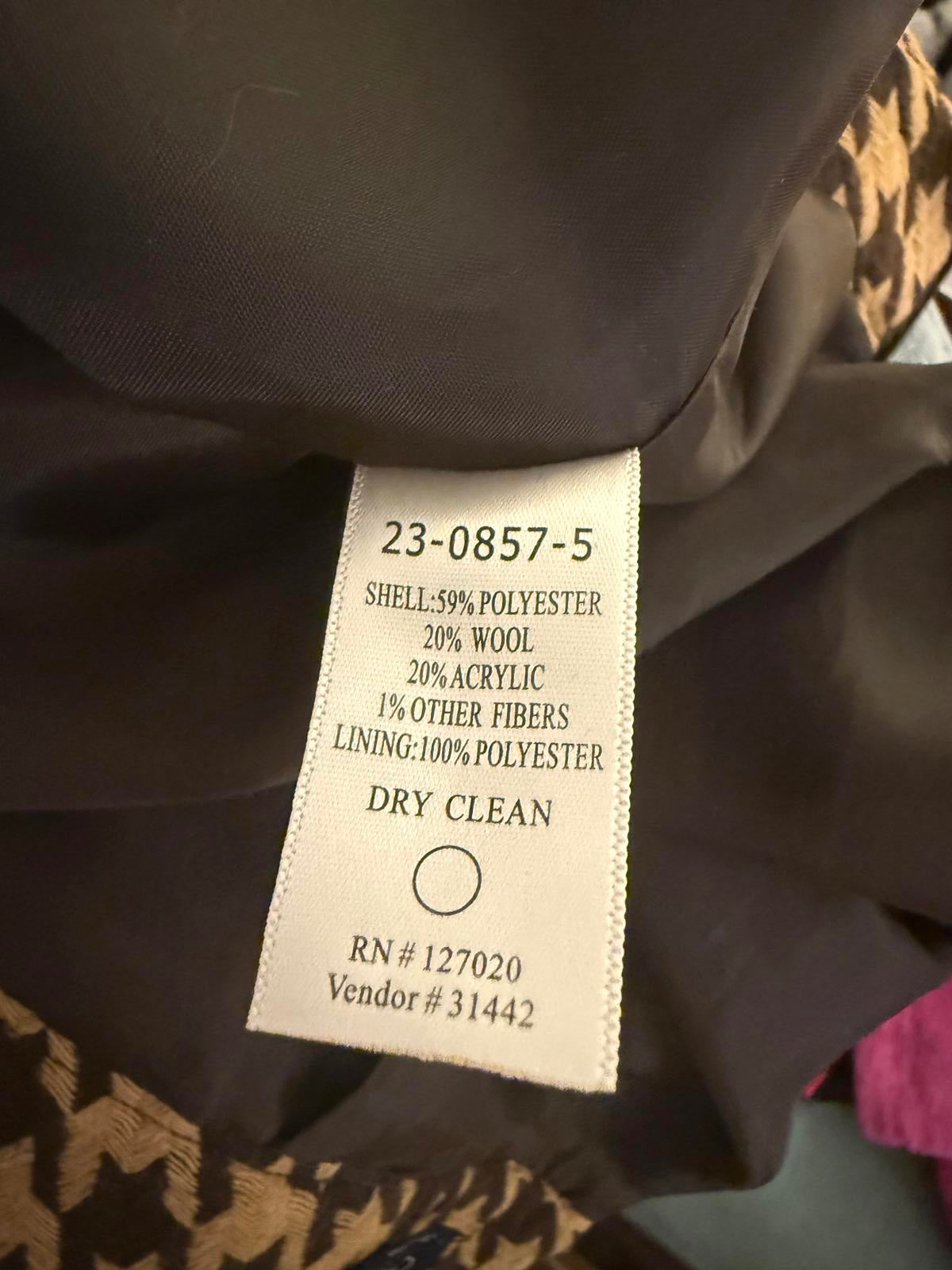 Chadwicks Vintage Houndstooth Pattern A-Line Skirt