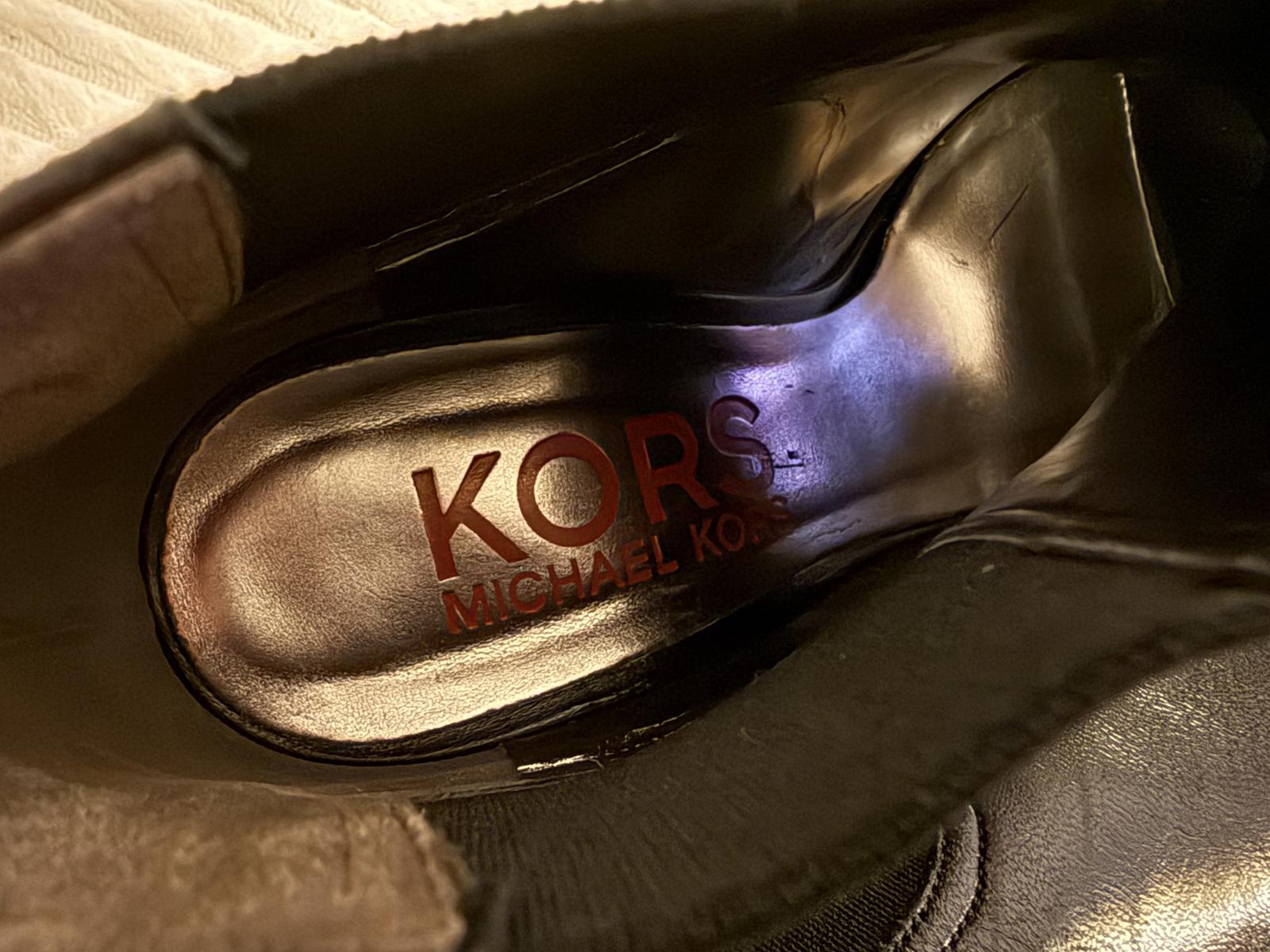 Michael Kors Leather Peep Toe Ankle Boots Heels