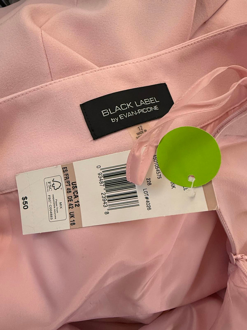 Evan Picone Black Label Pink Pencil Skirt with Front Slits