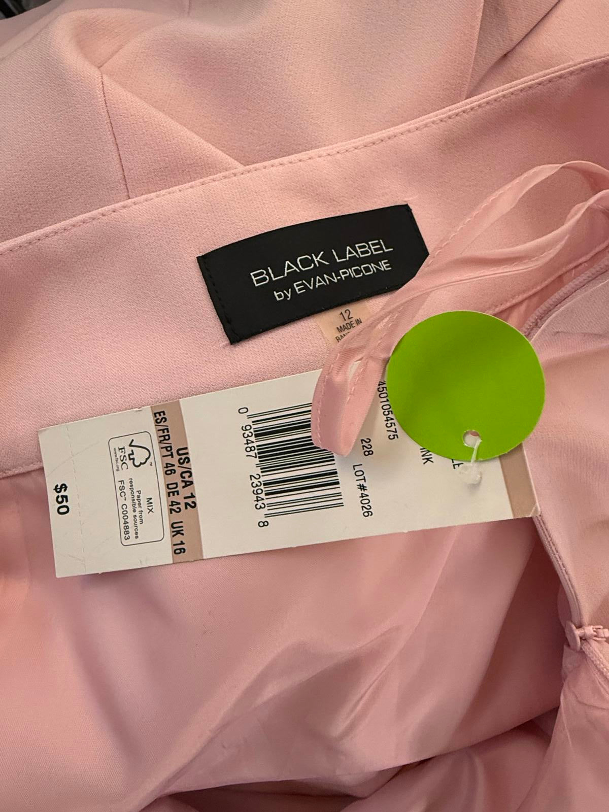 Evan Picone Black Label Pink Pencil Skirt with Front Slits