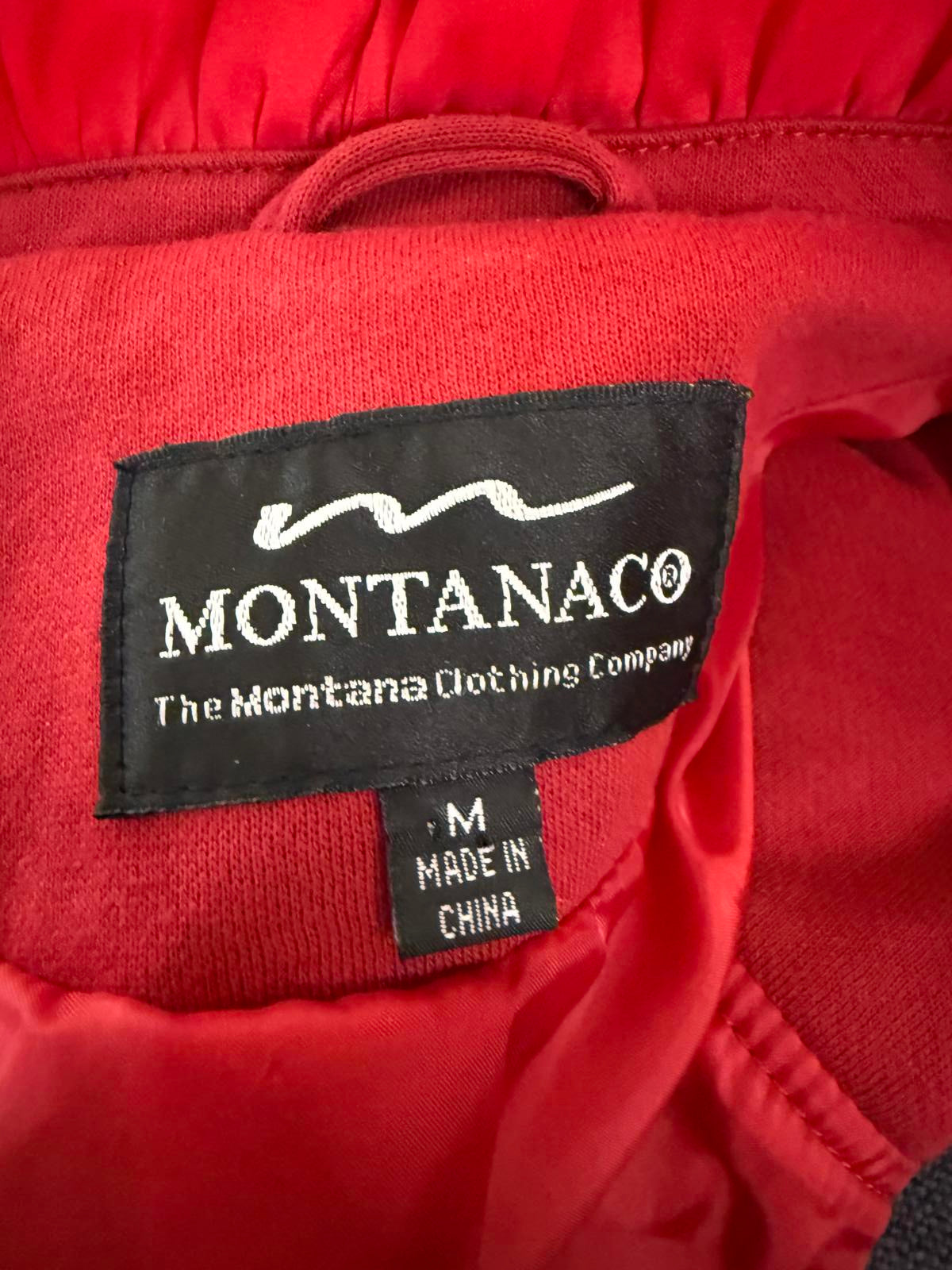 Montana Co. Red Ruffled Button-Up Jacket