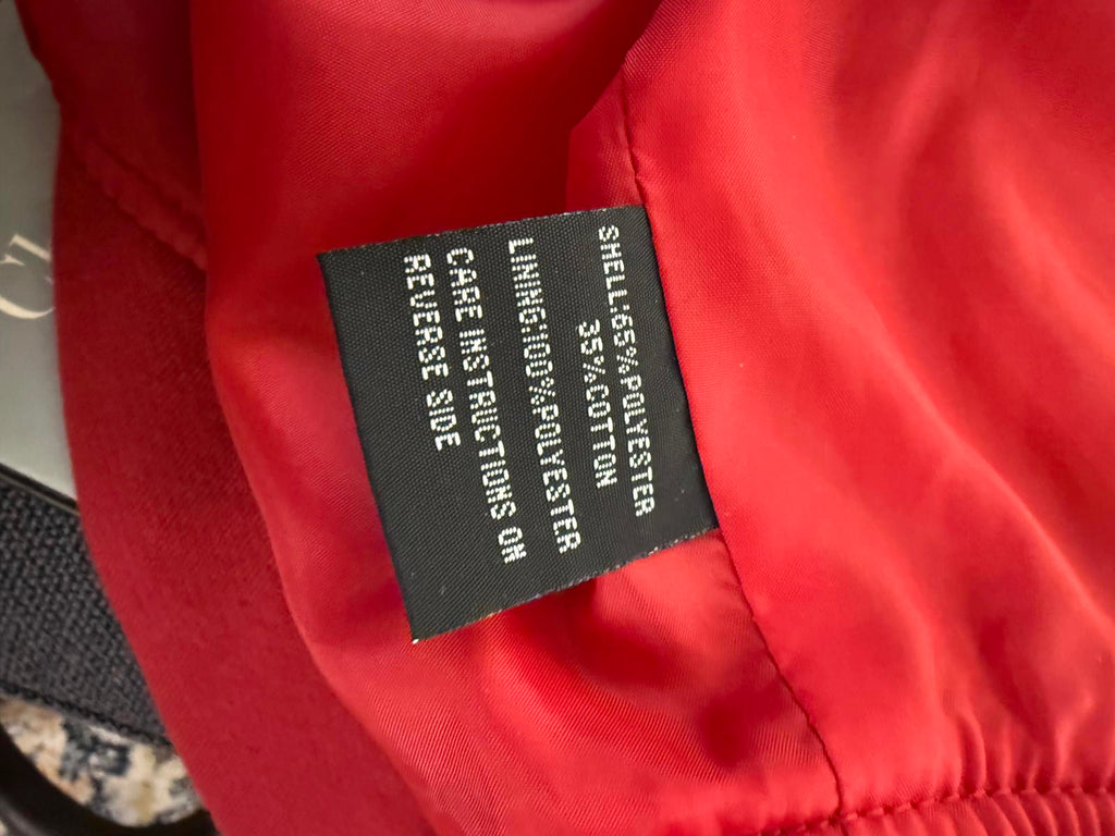 Montana Co. Red Ruffled Button-Up Jacket