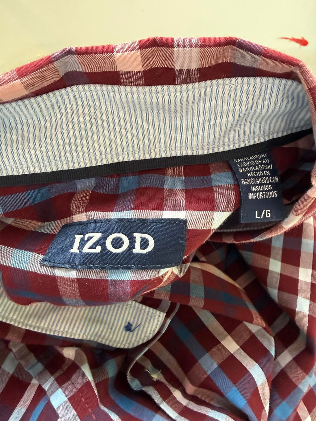 IZOD Long Sleeve Plaid Button-Up Shirt
