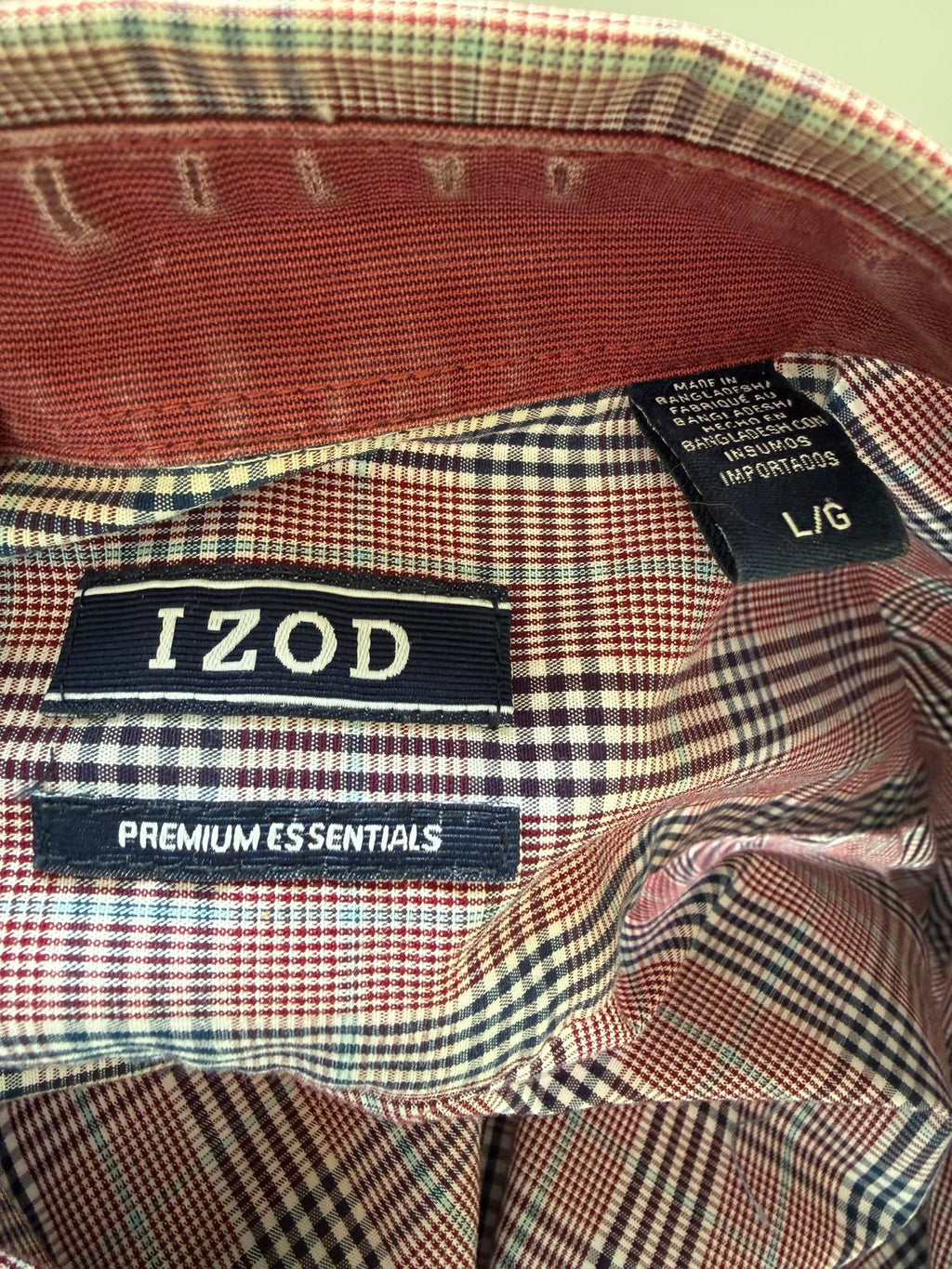 IZOD Plaid Button-Up Shirt - Classic Pattern, Long Sleeve