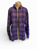 Air Jordan Purple Plaid Flannel Shirt Jacket