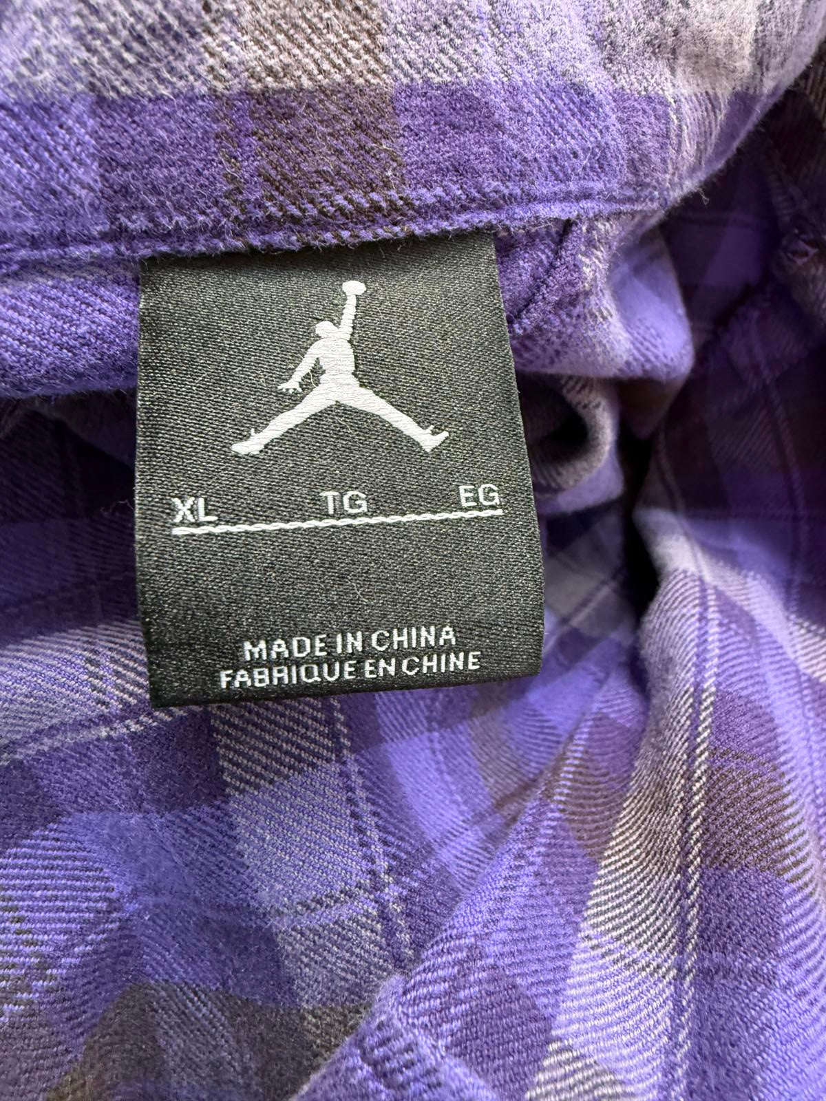 Air Jordan Purple Plaid Flannel Shirt Jacket