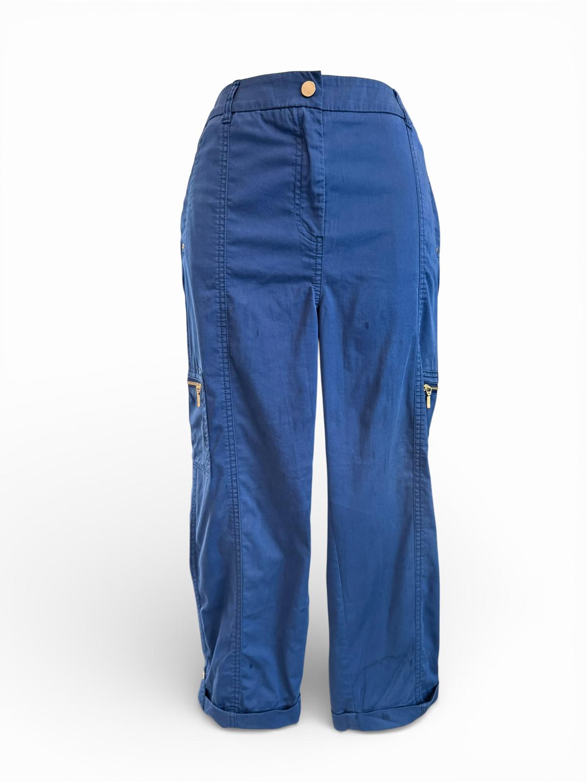 Chico's Blue Crop Cargo Pants
