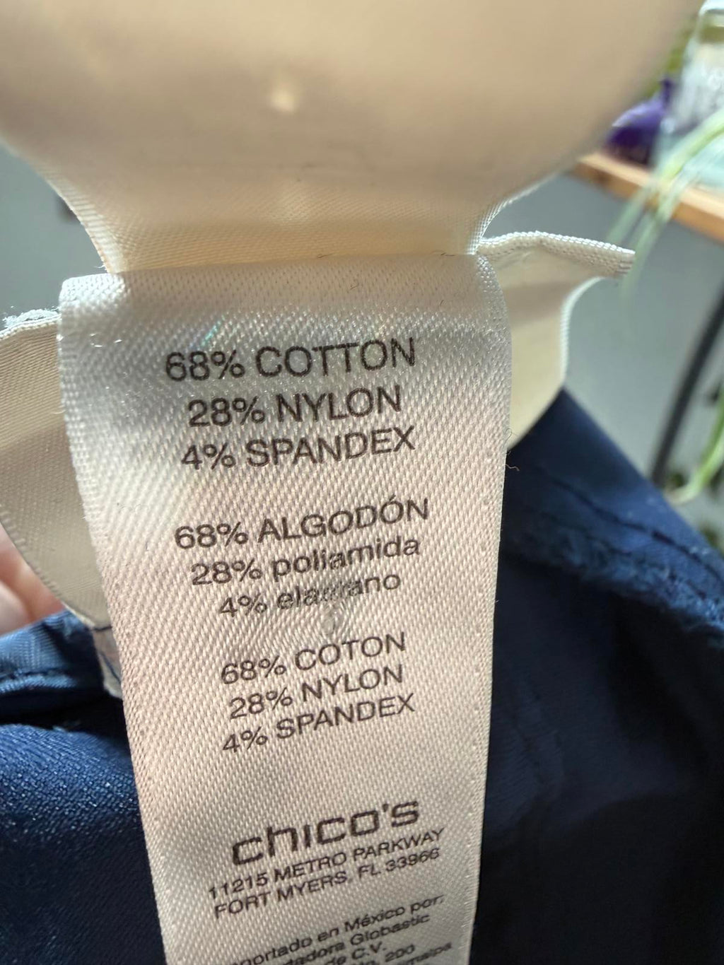 Chico's Blue Crop Cargo Pants