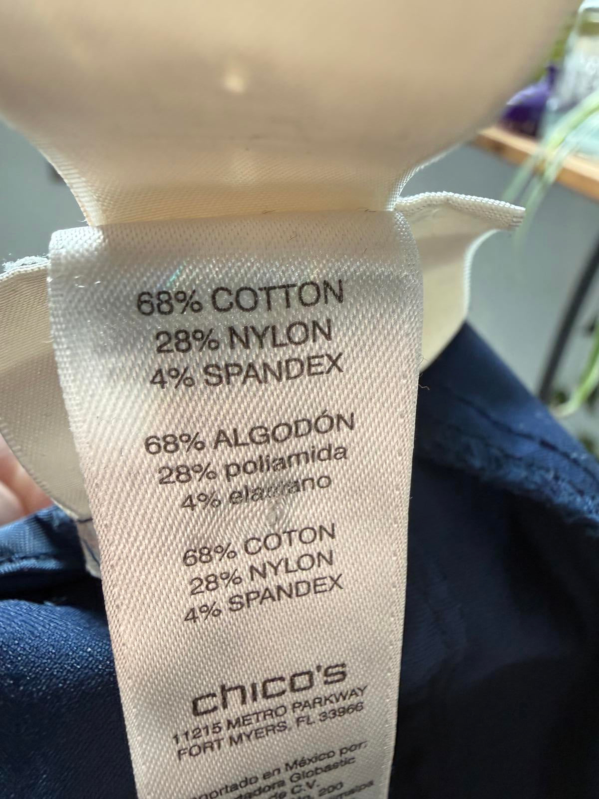 Chico's Blue Crop Cargo Pants