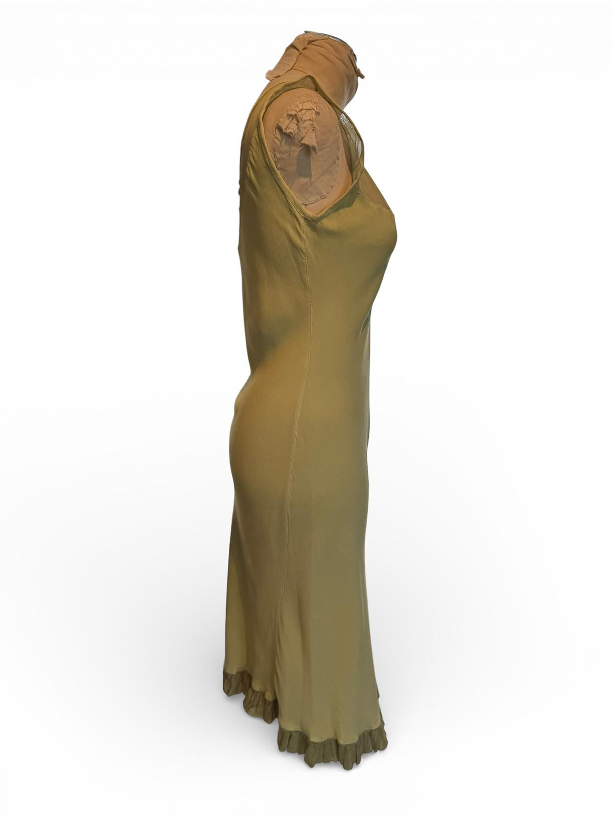 Marina Avraam Sleeveless Olive Green Midi Dress