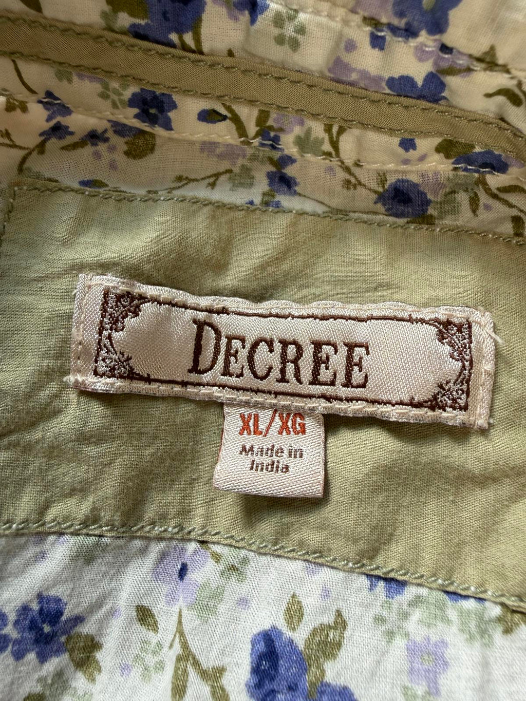 Decree Floral Print Button-Up Shirt with Roll-Tab Sleeves