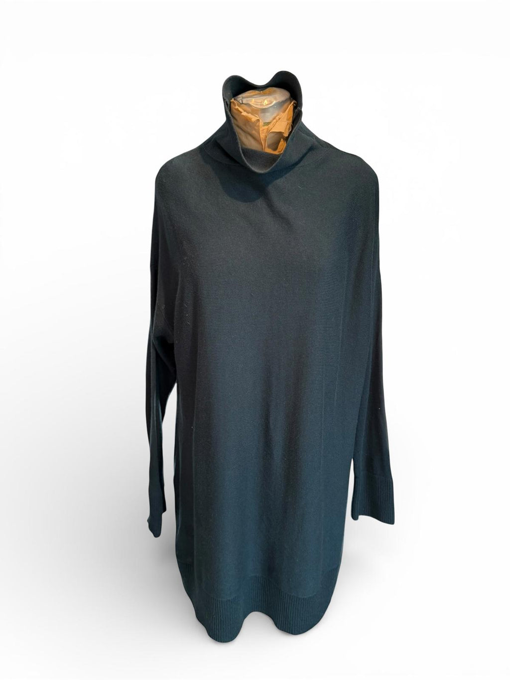 Teal Long Sleeve Turtleneck Long Sweater