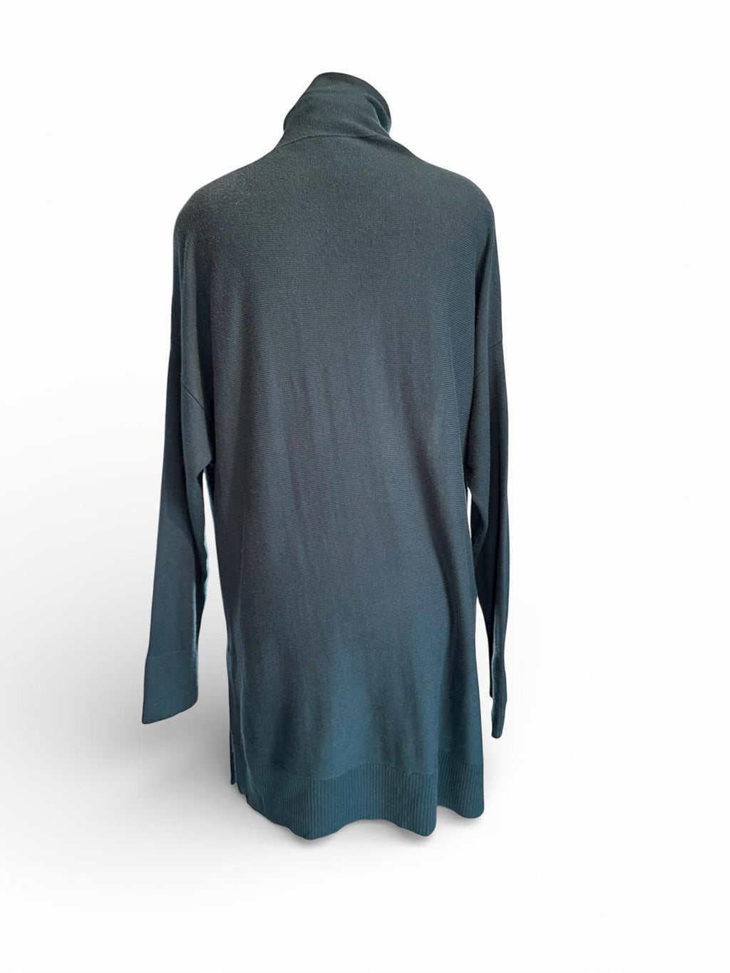 Teal Long Sleeve Turtleneck Long Sweater