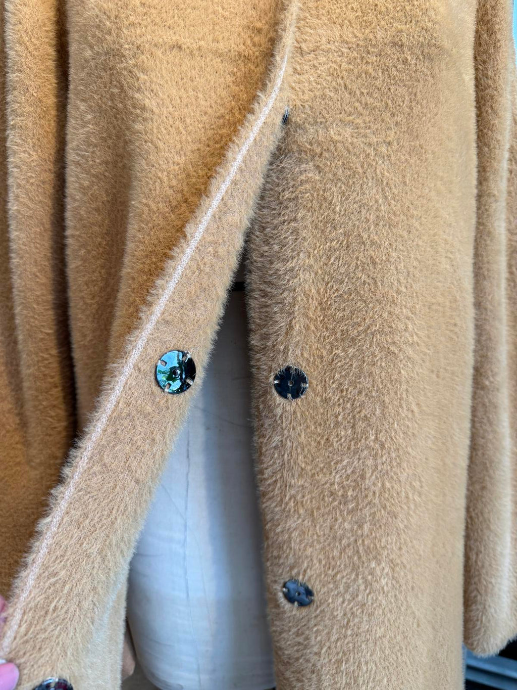 Cyrus Cozy Camel Teddy Coat