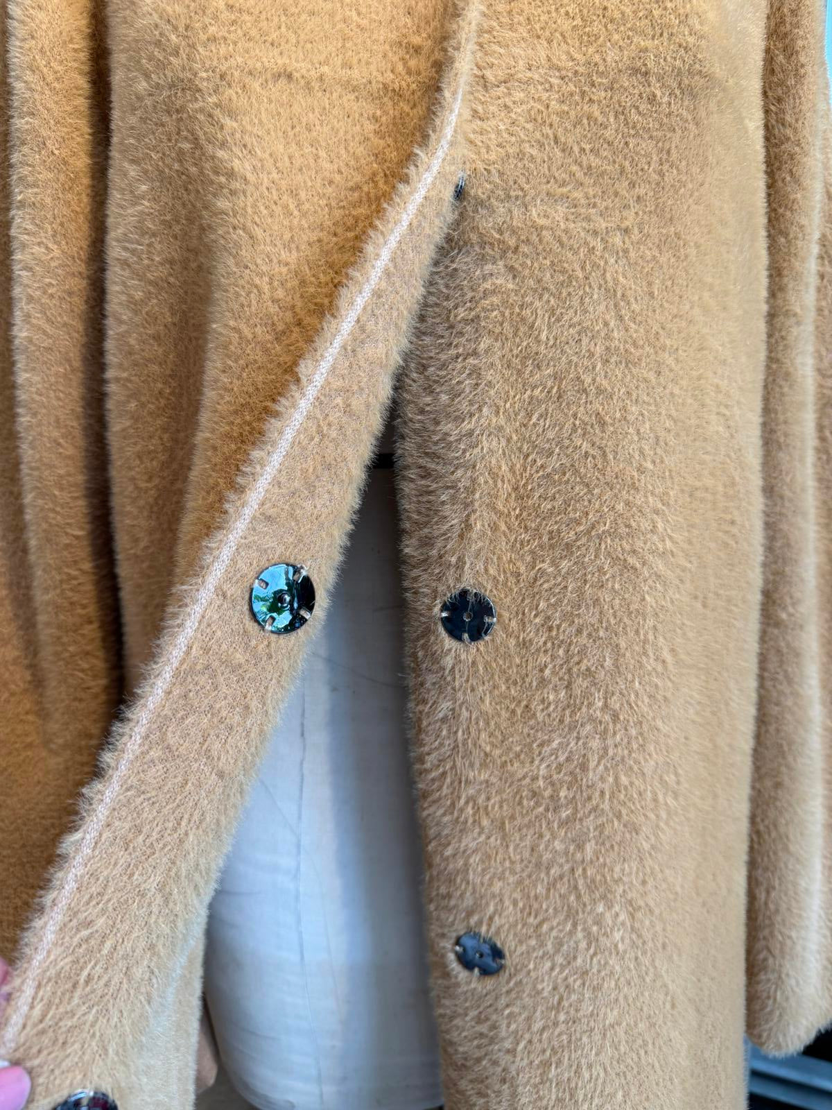 Cyrus Cozy Camel Teddy Coat