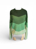 Green Gradient Knit Sweater