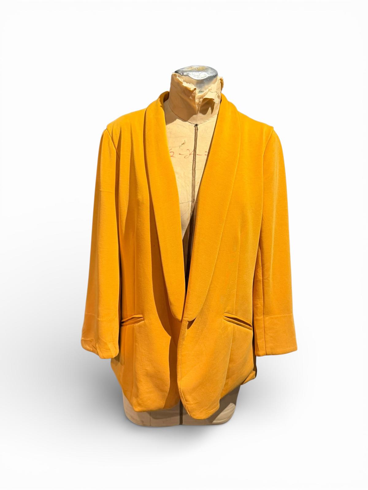 Skies Are Blue Mustard Yellow Blazer Jacket