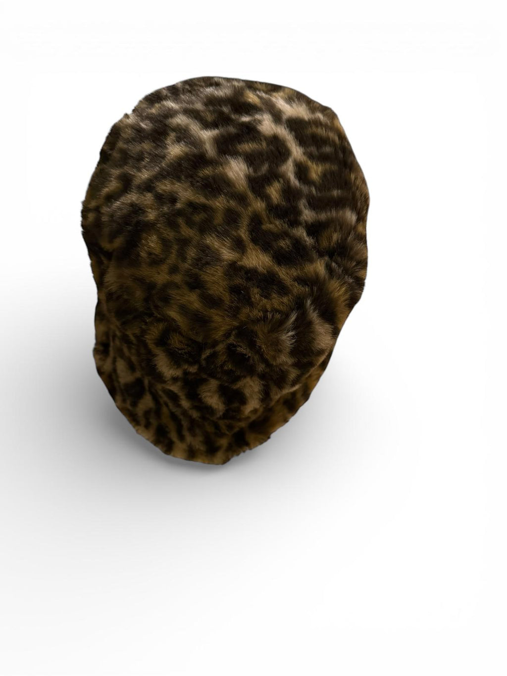 Faux Fur Leopard Print Bucket Hat