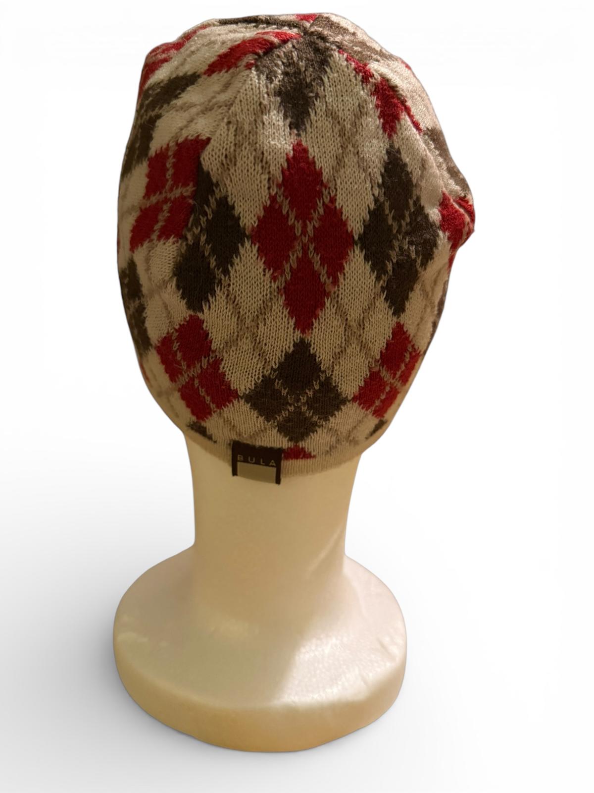 BULA Argyle Pattern Knit Beanie Hat