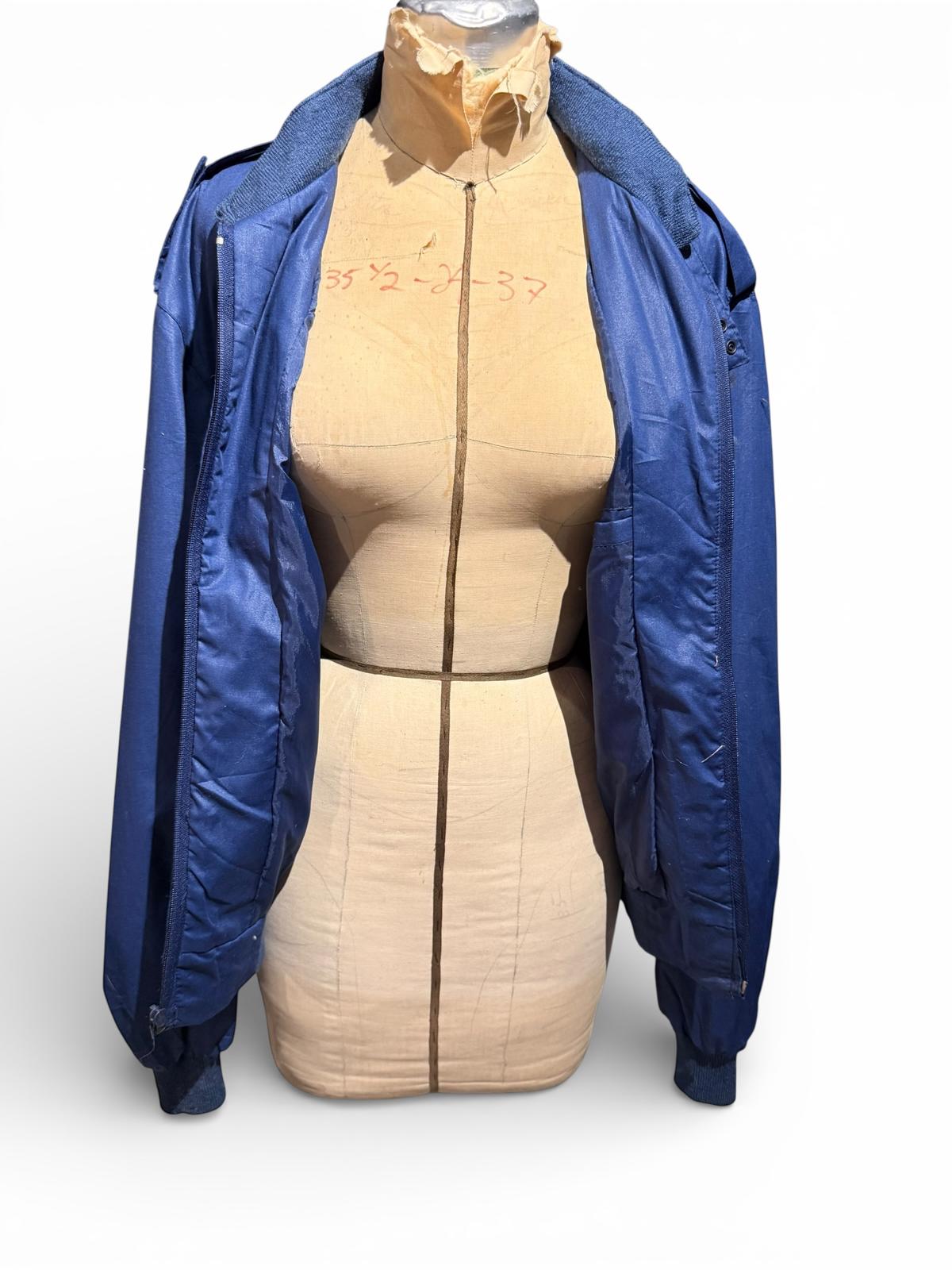 B.O.G. Vintage Blue Bomber Jacket with Zip Front