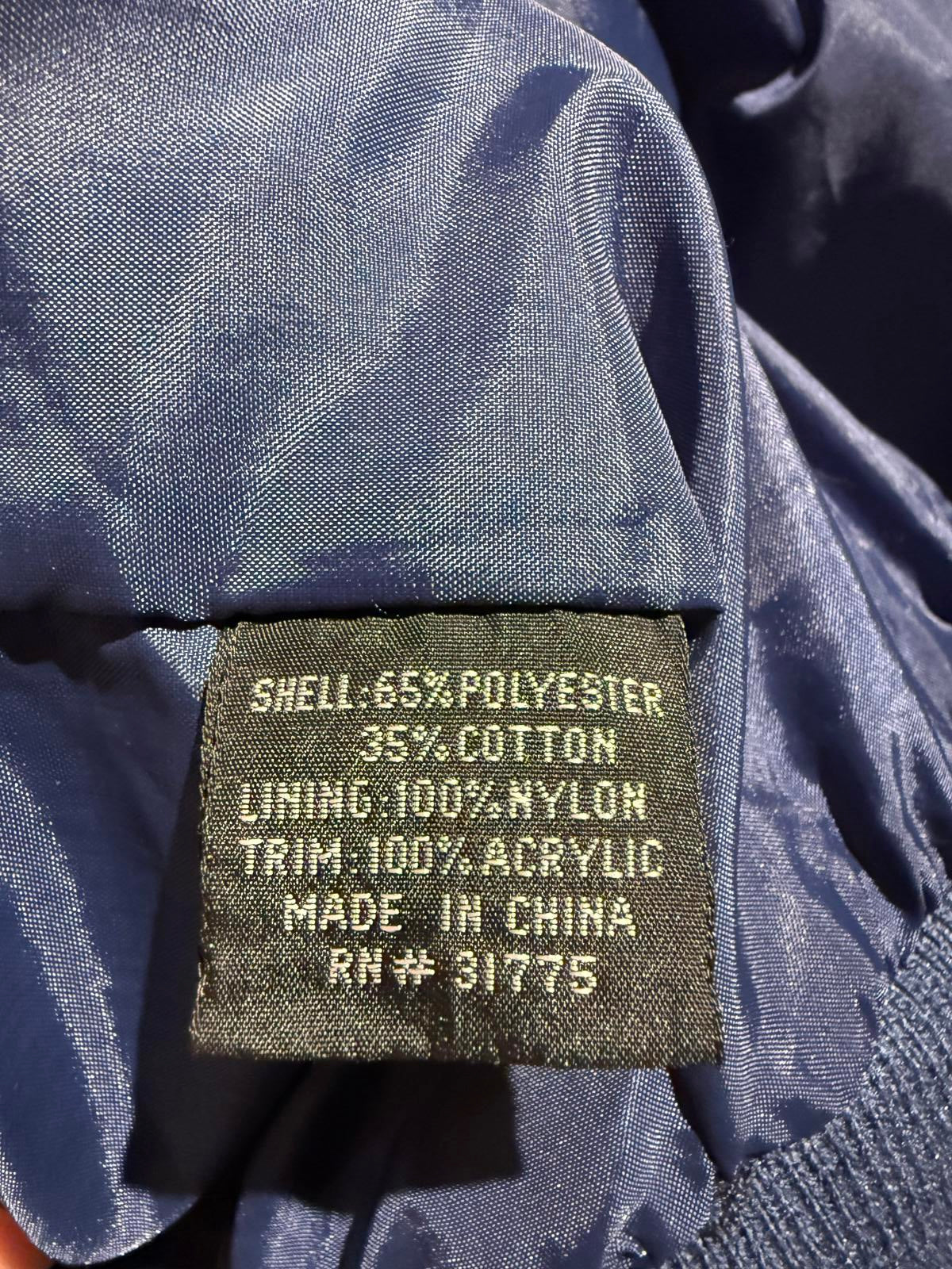 B.O.G. Vintage Blue Bomber Jacket with Zip Front