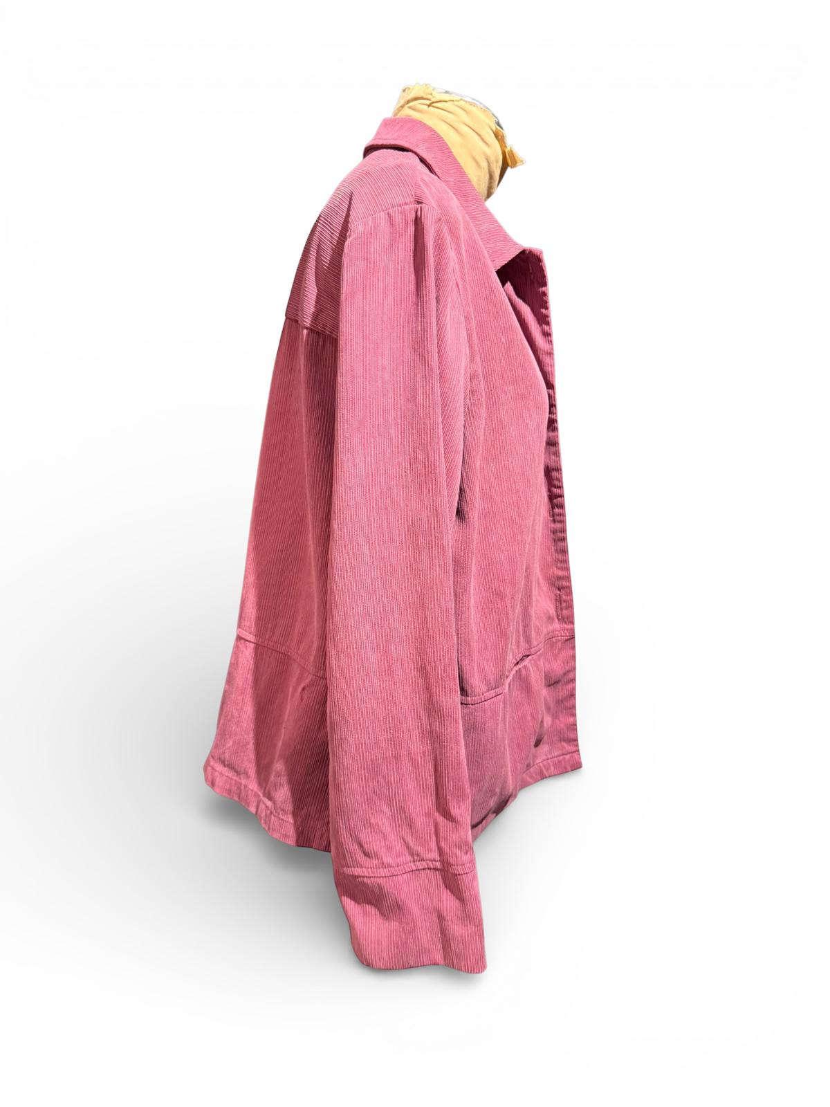 Kindred Spirit Pink Corduroy Button-Up Jacket