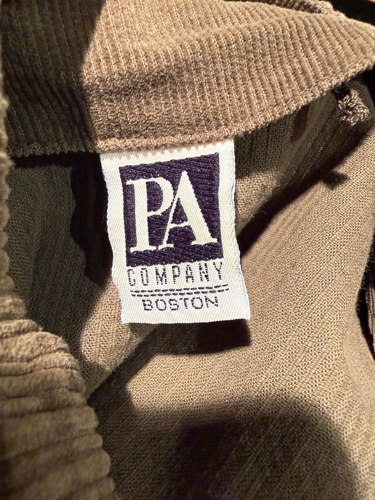 PA Company Boston Vintage Brown Corduroy Zip-Up Jacket