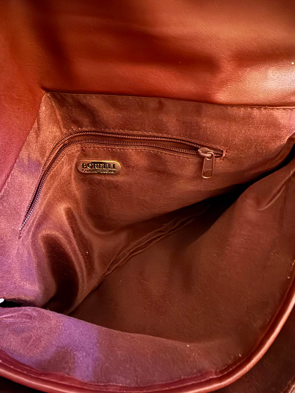 Borelli Vintage Burgundy Leather Shoulder Bag