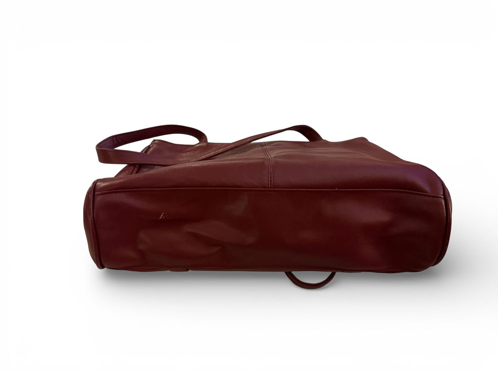 Borelli Vintage Burgundy Leather Shoulder Bag