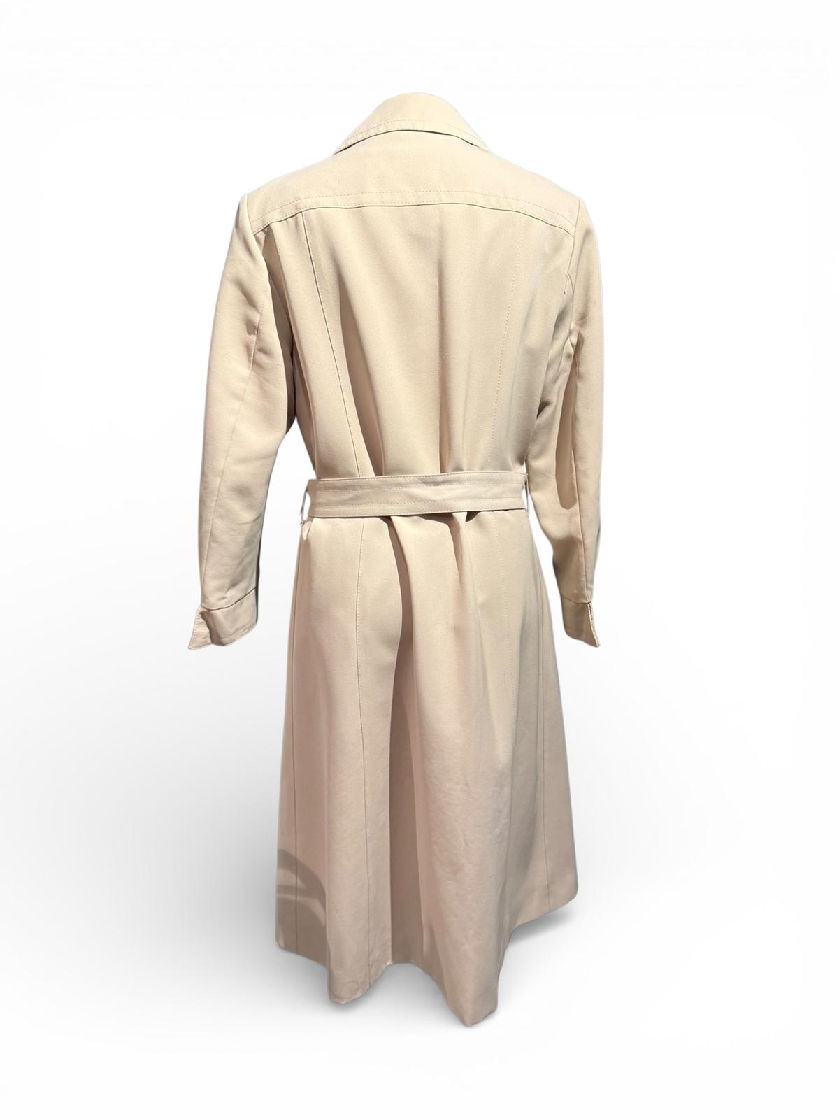 F.A.I. Vintage Beige Trench Coat with Belt