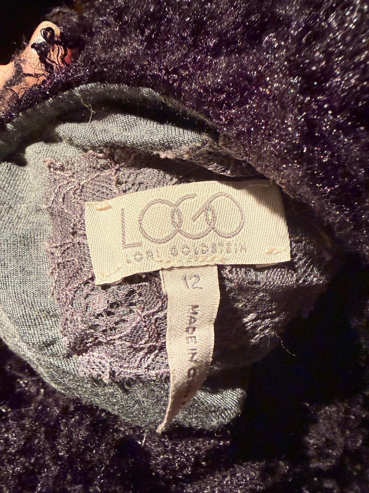 LOGO Lori Goldstein Cozy Black Faux Fur Shaggy Coat