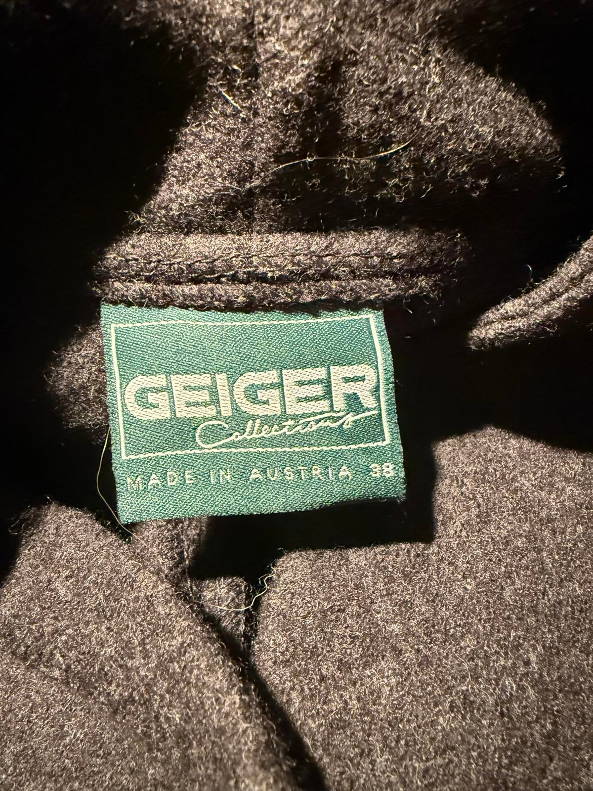 Geiger Gray Wool Blend Women's Button-Up Coat Jacket