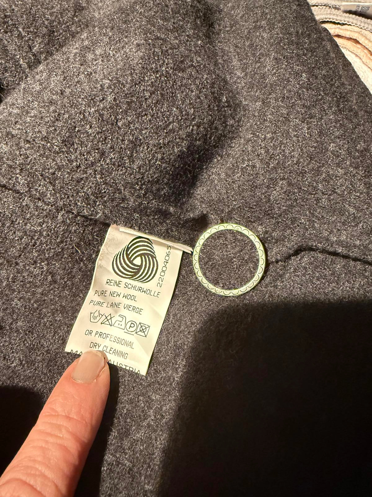 Geiger Gray Wool Blend Women's Button-Up Coat Jacket
