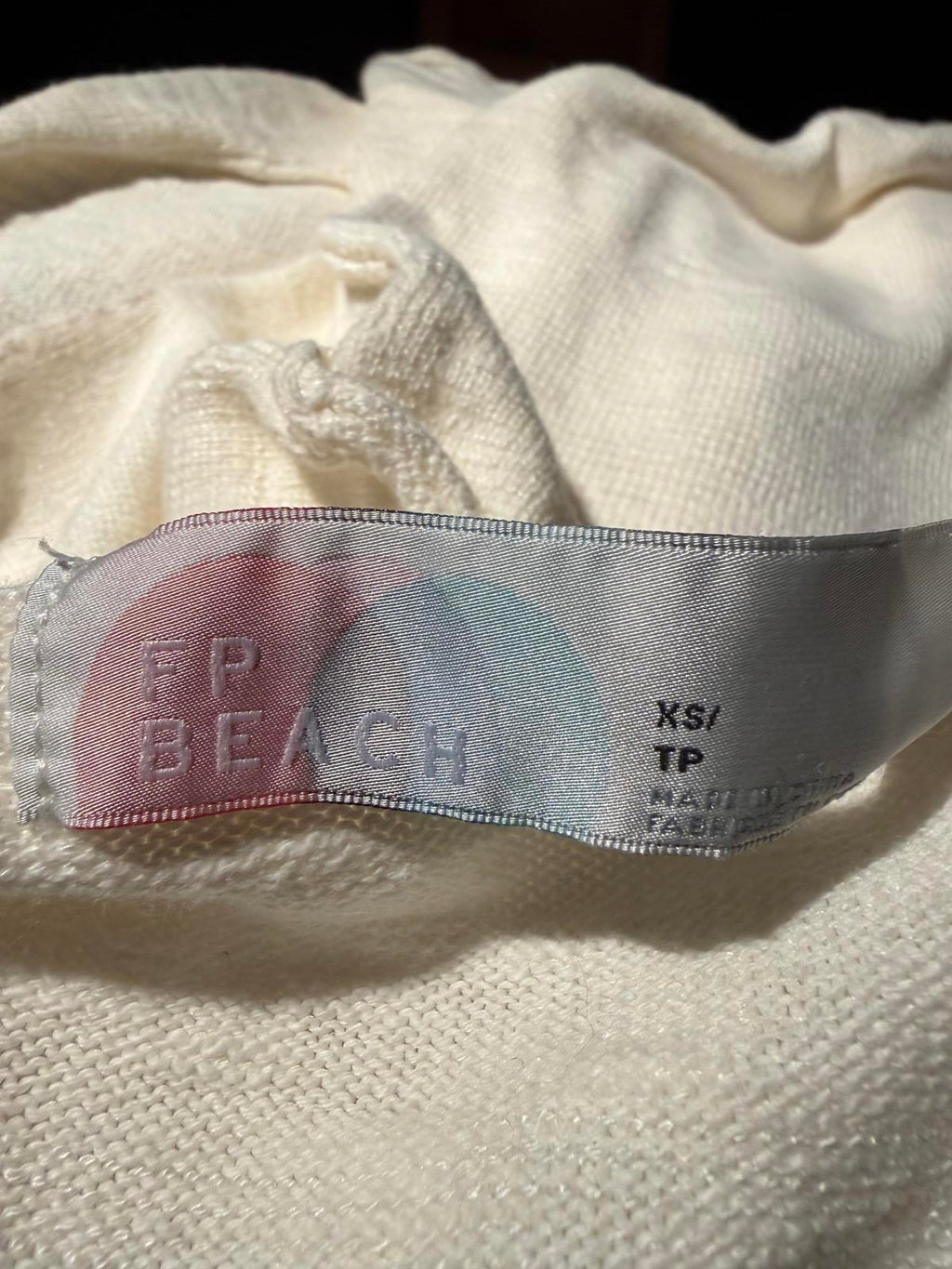FP Beach Free People Cream Sleeveless V-Neck Top