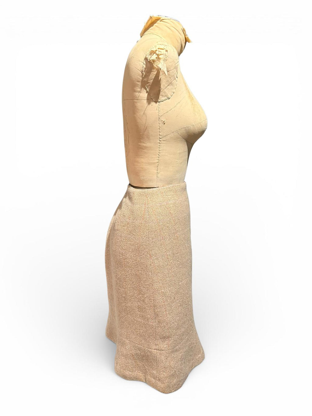 Etcetera Beige Tweed A-Line Skirt
