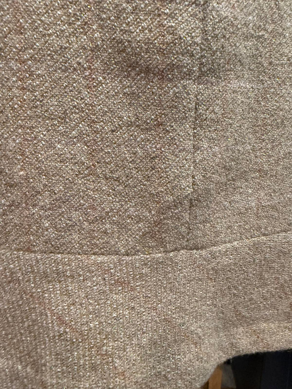 Etcetera Beige Tweed A-Line Skirt