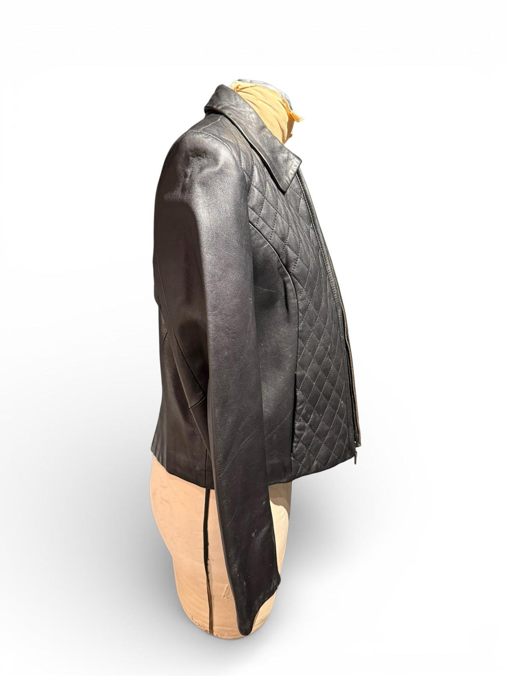 Valerie Stevens Black Quilted Leather Jacket
