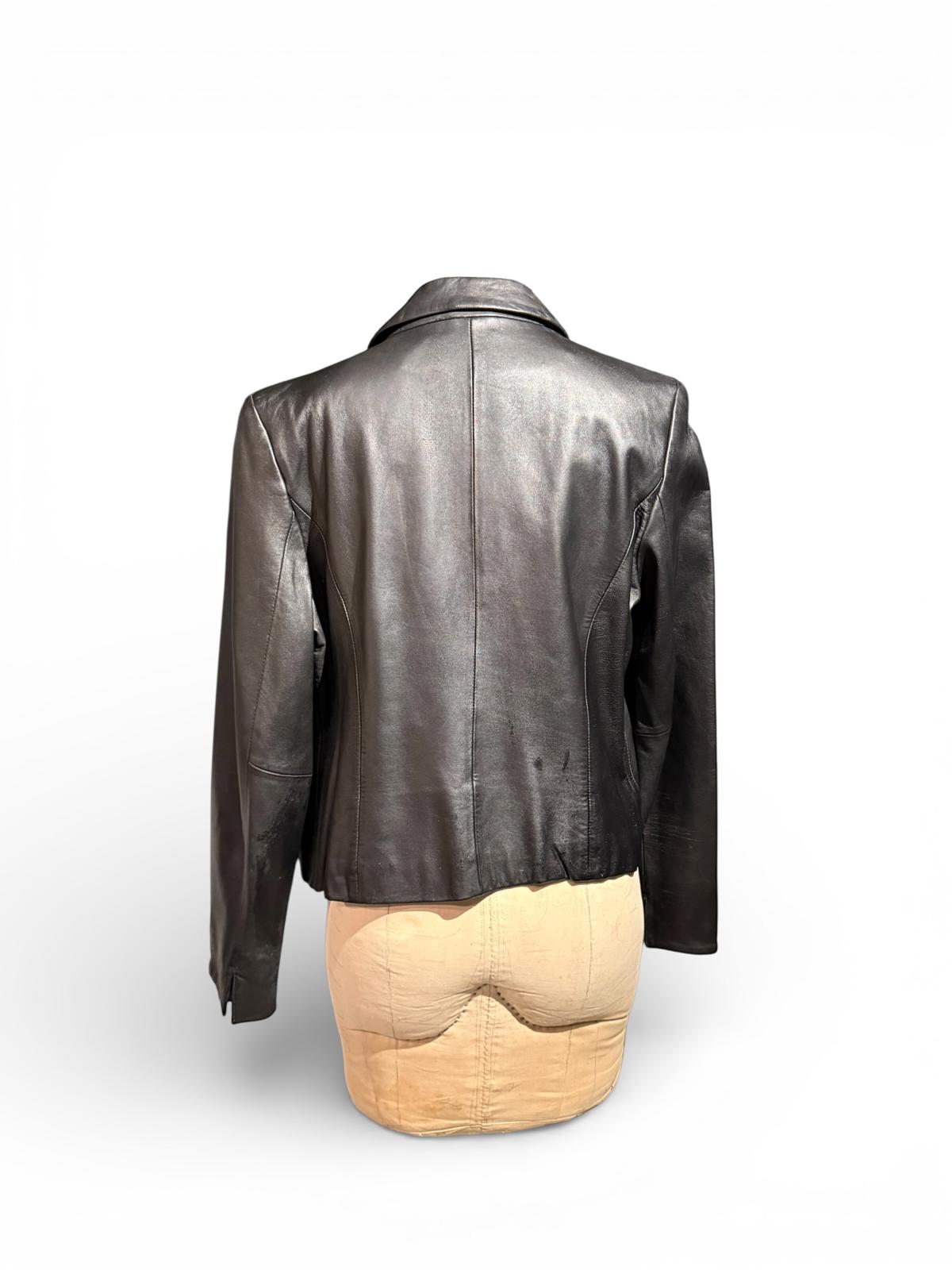 Valerie Stevens Black Quilted Leather Jacket