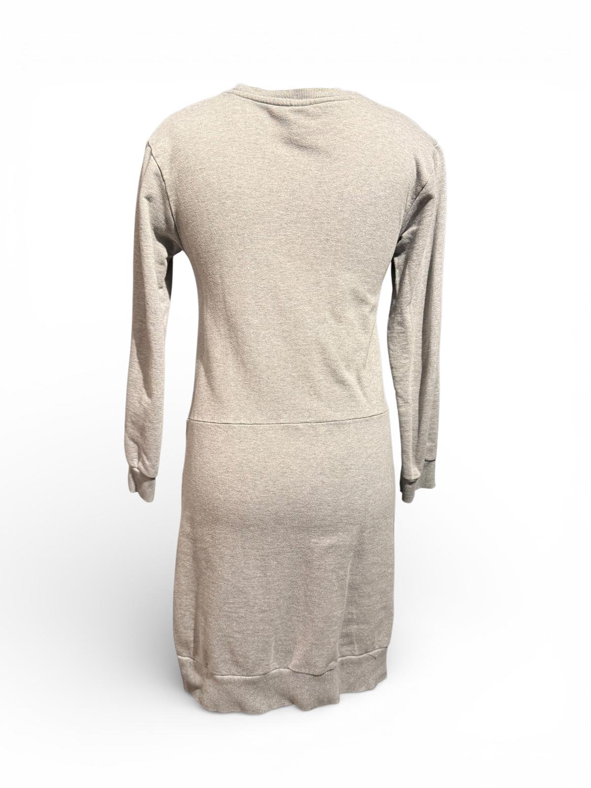 Kowtow Casual Long Sleeve Sweatshirt Dress in Light Gray